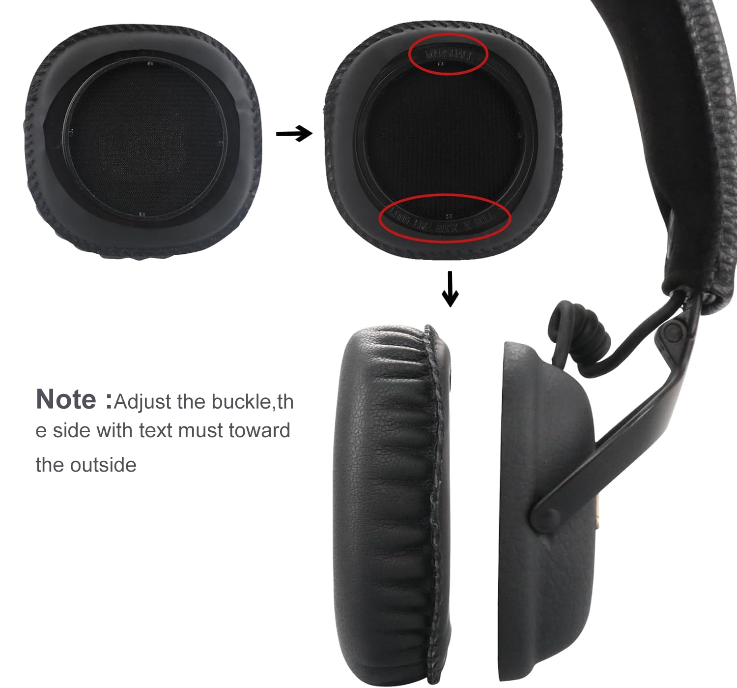Universal Hoofdband Voor Marshall Major Ik Major Ii Major Iii Mid Anc Mid Monitor Hoofdtelefoon Kussen Bumper Cover Cups F19E  44