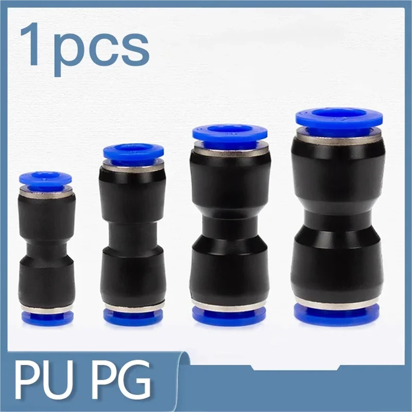 Tuyau d'air en plastique à connecteur rapide pneumatique PU PG 4 6 8mm 10mm 12mm 14mm 16mm, raccord rapide de gaz réducteur droit(PU-4)