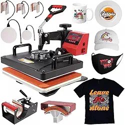 Multifuncional 220V Prensa Térmica para Sublimação 8 em 1 29 * 38cm Vermelho Canecas Sublimação de Transferência