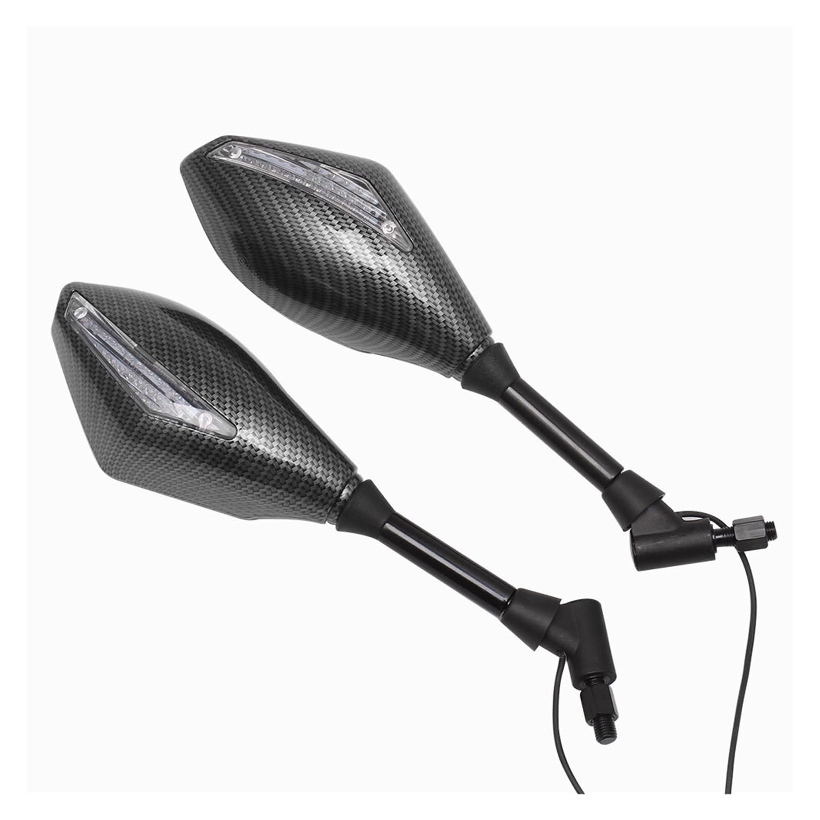Indicatore universale for moto Specchietti retrovisori laterali da 10 mm Indicatori di direzione a LED integrati for moto da strada Cruiser Scooter