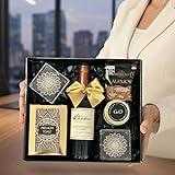 Kit presente g&o vibrações positivas vinho importado e gourmet caixa p