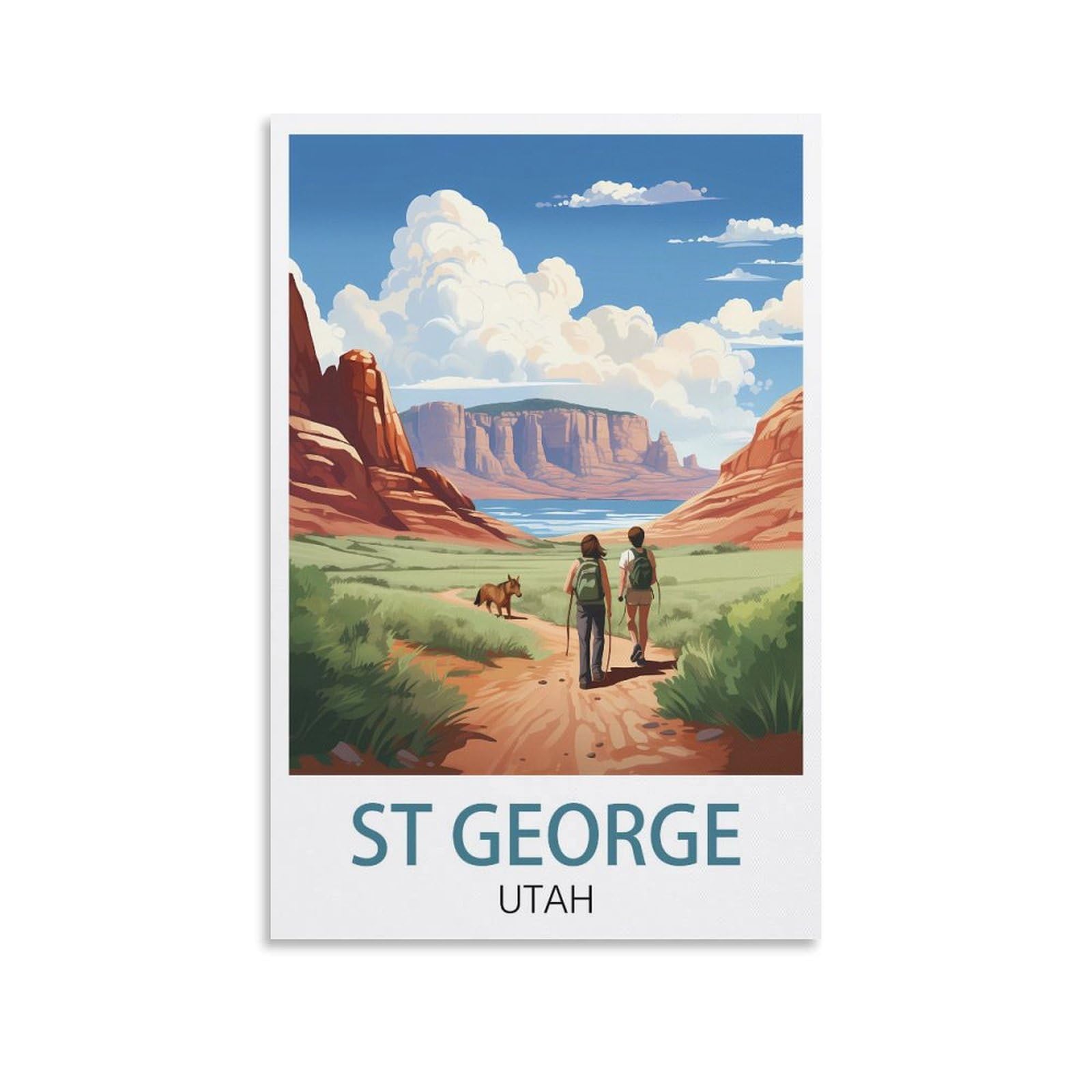 EZMLFA 5D Diamond Painting Kits,St George Utah Diamond Art Kits Adults, Create Your Own Diamond Painting Full Drill Gifts for Home Decor 50x60cm