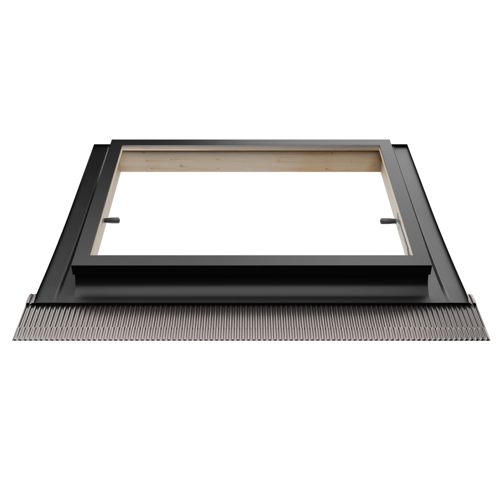 Emica - Claraboya abertura Vasistas en Aluminio | Línea Best Vidrio Antigranizo y Seguridad Interna 4T-9-4T | Tirador con 4 posiciones de apertura | Ventanas para Tejados (55x45 Base x Alto)