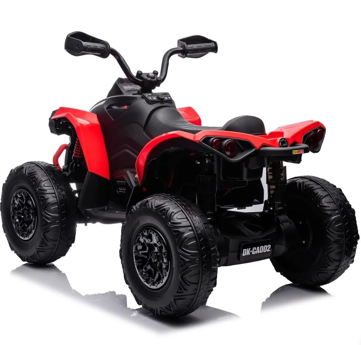 FINOOS Quad Eléctrico para Niños 24V Can-Am Renegade, +3 Años con 4 x 200W Motores Faros Música Neumáticos de Suspensión Botones Avance y Retroceso Vehículo Eléctrico a Batería 4x4 (Rojo)