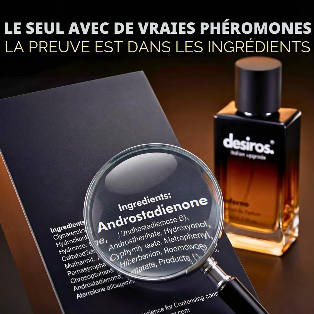 Desiros. Italian Upgrade Desiros Inferno – Extrait de Parfum Homme Sensuel à Longue Durée | Élégance Italienne et Attraction Irrésistible | Notes Agrumates, Fraises et Bois | Concentration 25% d'Huile