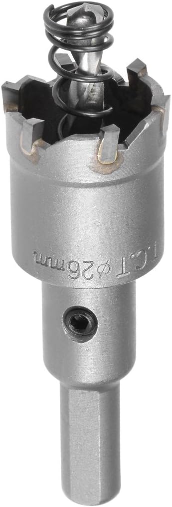 sourcingmap 26mm Carbide Hole Cutter, Hole Saws for 2mm Stainless Steel Sheet Metal