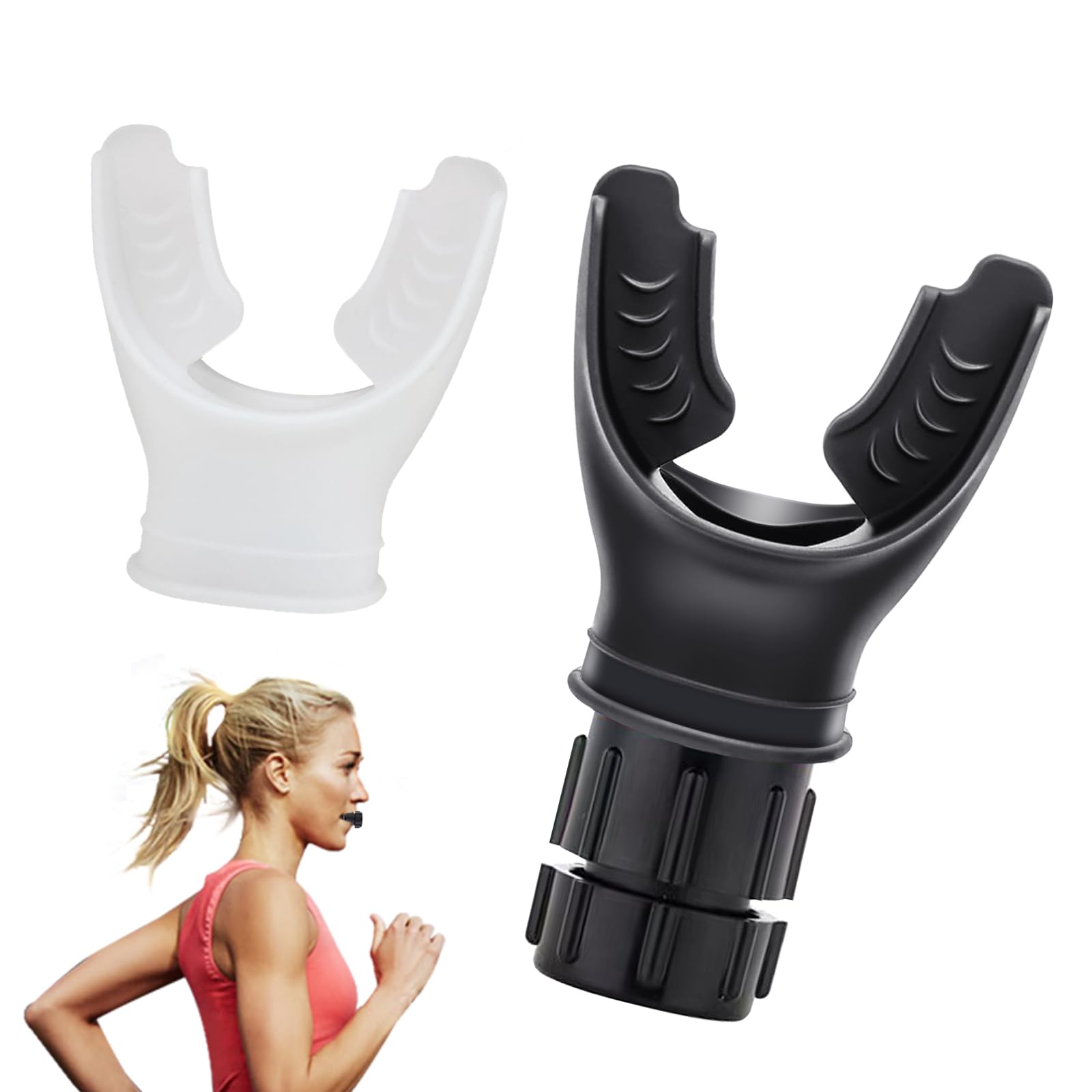 Longtrainer, ademhalingstrainer, draagbaar longversterkend trainer-apparaat, weerstanden ademhalingshulpmiddelen met instelbare intensiteitsknop, verbetert de longcapaciteit Longtrainer, ademhalingstrainer, draagbaar longversterkend trainer-apparaat, weerstanden ademhalingshulpmiddelen met instelbare intensiteitsknop, verbetert de longcapaciteit