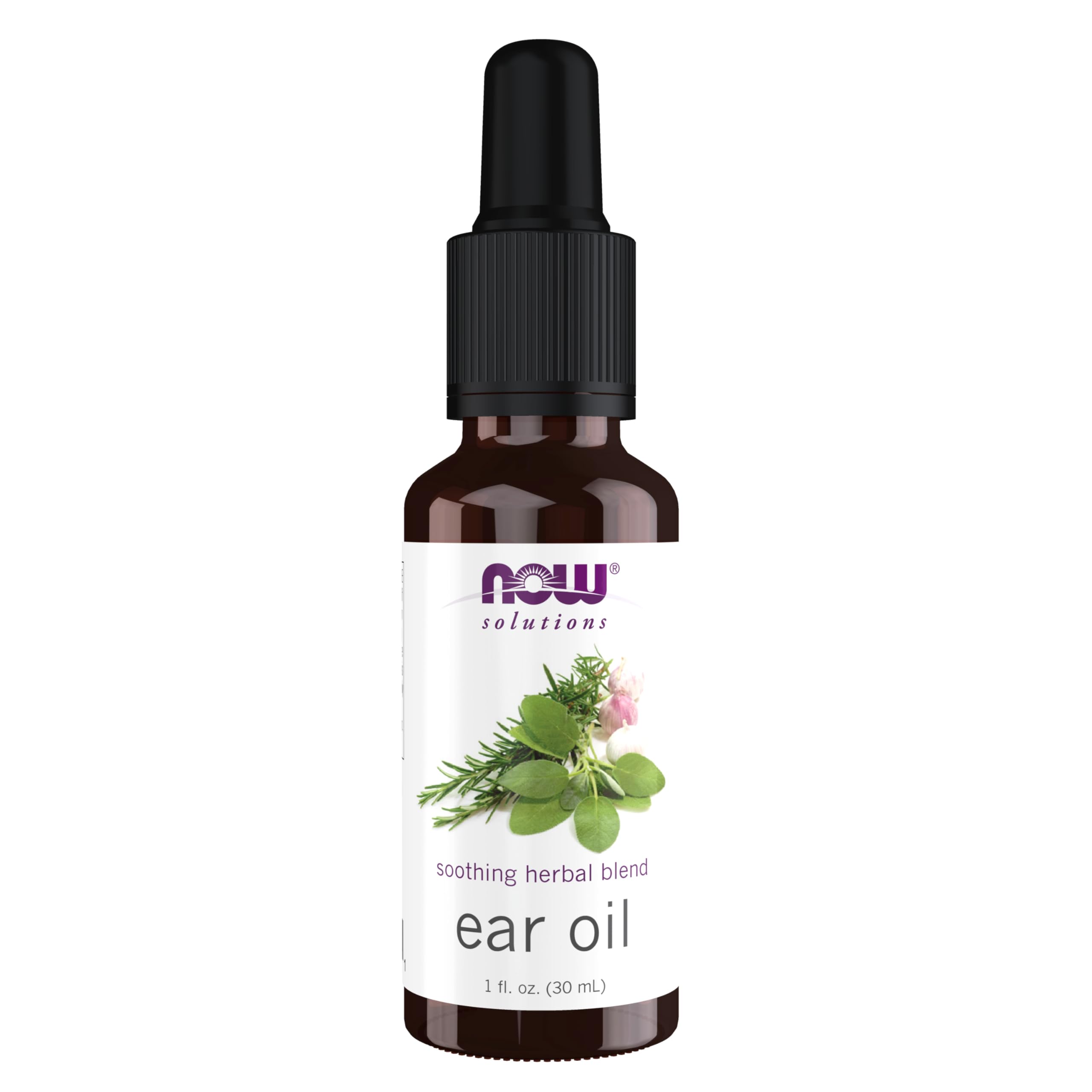 NOW Solutions, Ear Oil, Soothing Herbal Blend, Great on Mild Discomfort or Irritation, 1-Ounce