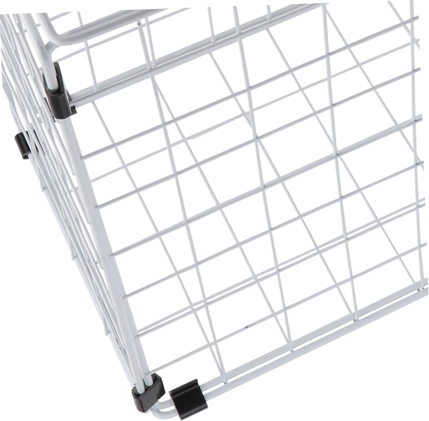 Foldable Iron Cat Cage for Car Use, Design, White | Rust Proof Finish, for Cats under 3kg, Household Travel Use, One Piece, Pet Enclosure
