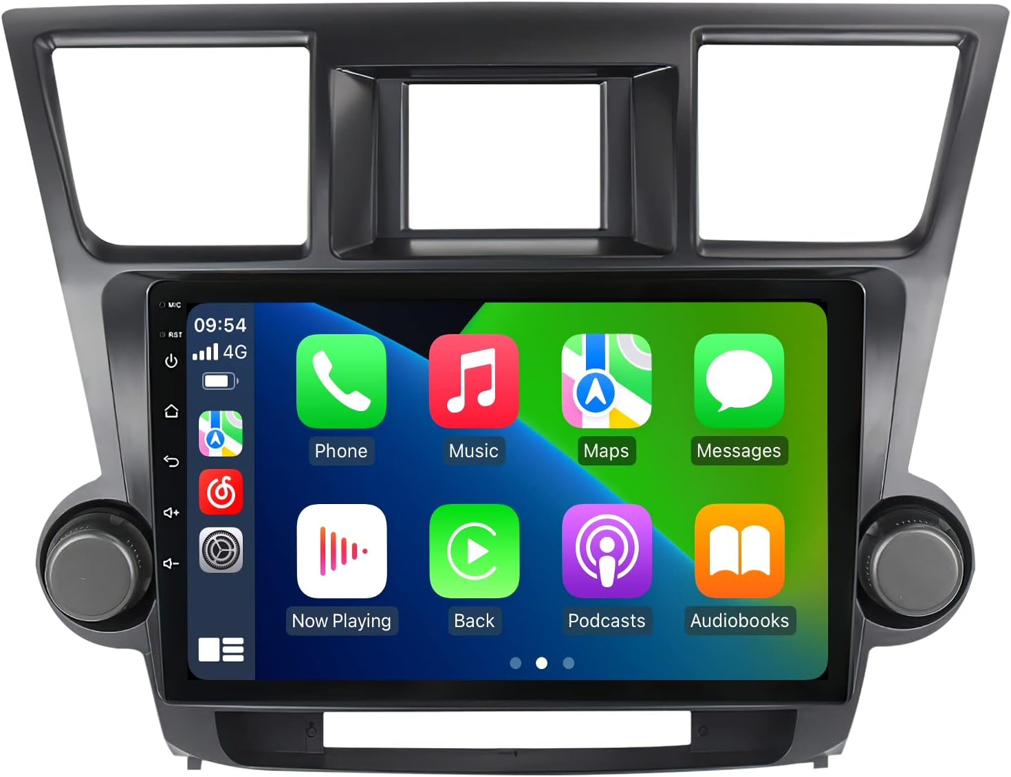 4+64GB 8-Core 1280x720 10.1 Inch Touch Screen Radio for Toyota Highlander 2008 2010 2011 2012 2013 Android 14 5G WiFi Stereo with GPS Navigation, Car-Play&Android Auto FM DSP SWC Rear View