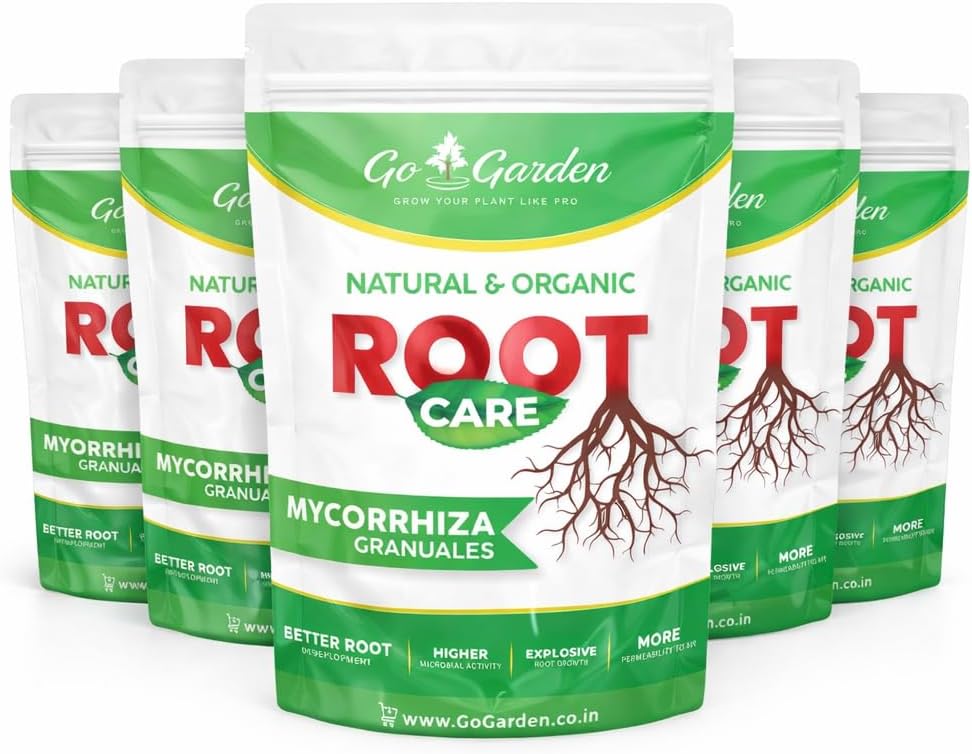 Go Garden Mycorrhiza Biofertilizer 900g (Pack of 5) | Organic VAM Biofertilizer for Root Development | Improves Nutrient Uptake & Plant Strength