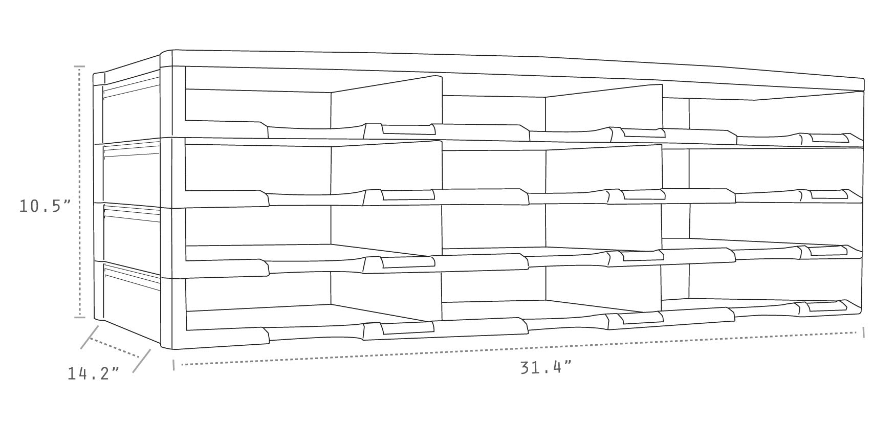 Storex Organizer per documenti a 12 scomparti, nero (61602U01C)