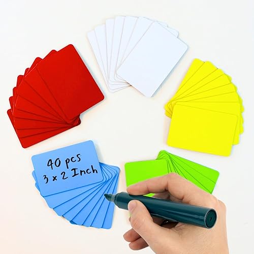 Availey - 40 unidades (3 x 2 pulgadas), etiquetas magnéticas de borrado en seco a todo color, tiras reutilizables para aula, hogar, oficina, garaje, Availey - 40 unidades (3 x 2 pulgadas), etiquetas magnéticas de borrado en seco a todo color, tiras reutilizables para aula, hogar, oficina, garaje,