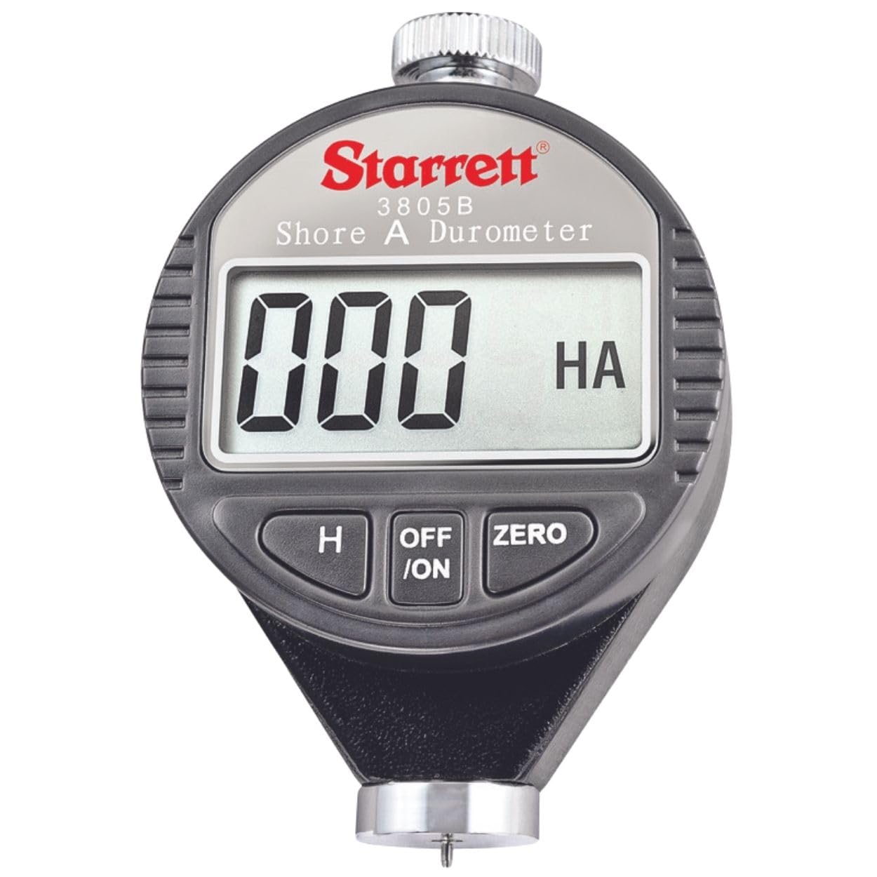 Starrett Digital Durometer, Shore A Scale - 0-100 HSA, LED Display, Simple Control, Auto Hold, Accurate & Repetitive - 3805B