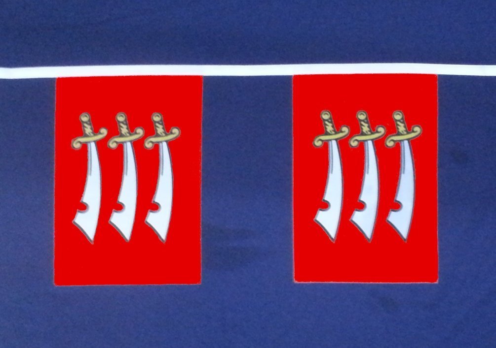 Flagtex Essex Fabric Bunting – 9m with 30 Flags – Premium Indoor & Outdoor Decoration