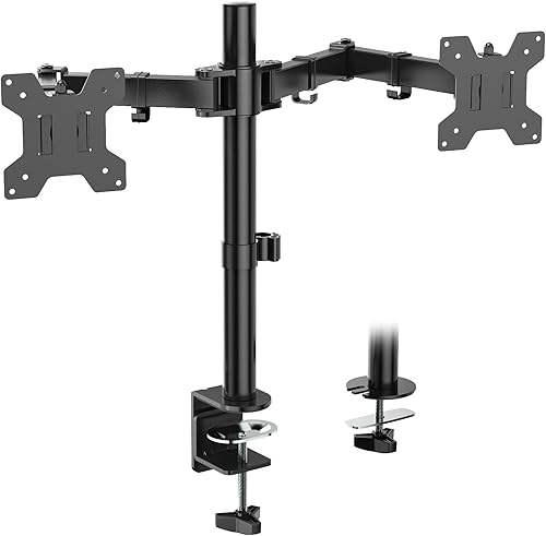 Miniatura 11 de Soporte doble para 2 monitores LCD de WALI (WL-M002), Negro