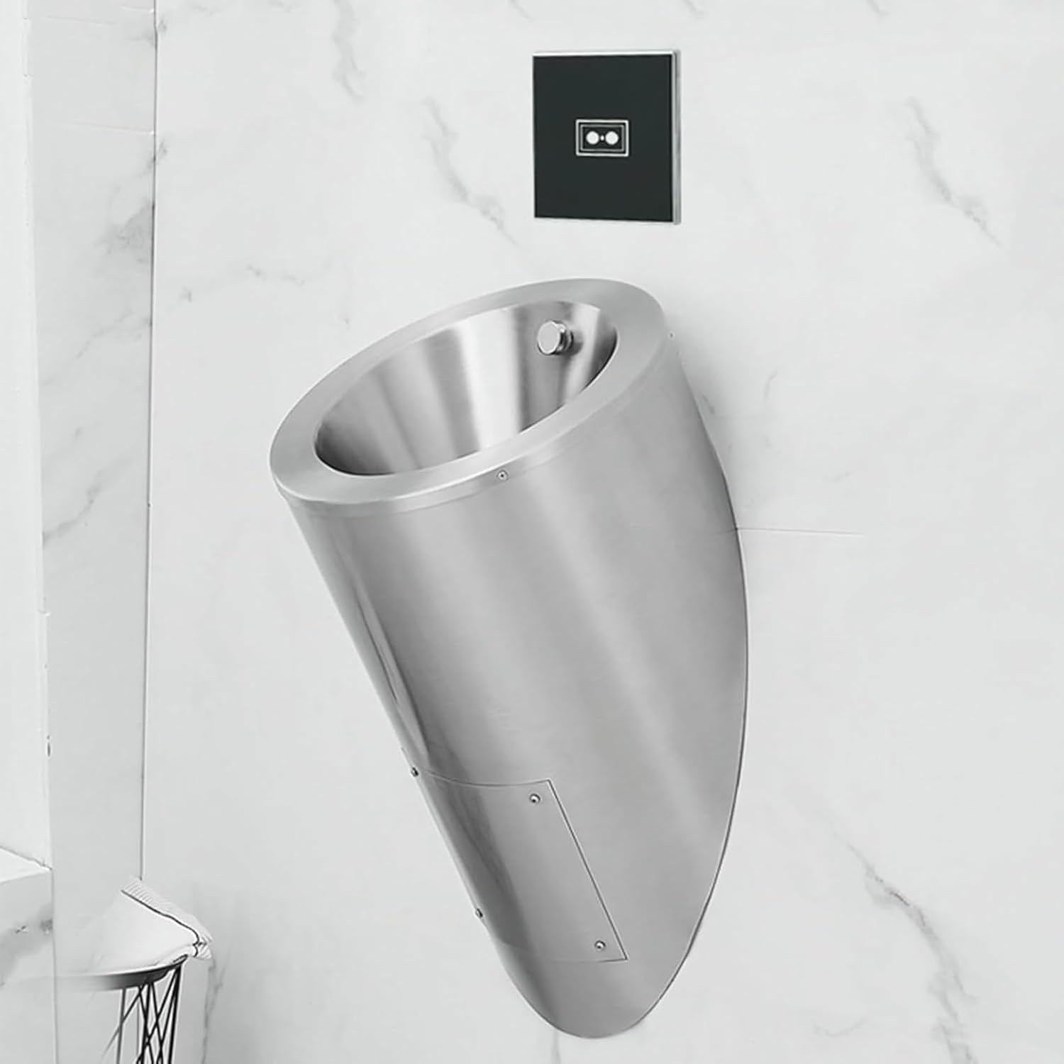 304 Stainless Steel Urinal, Household/Commercial Adult Urinal, Male Sanitary Public Toilet Urinal, Splash- Urinal with Sensor, for Bars/airports