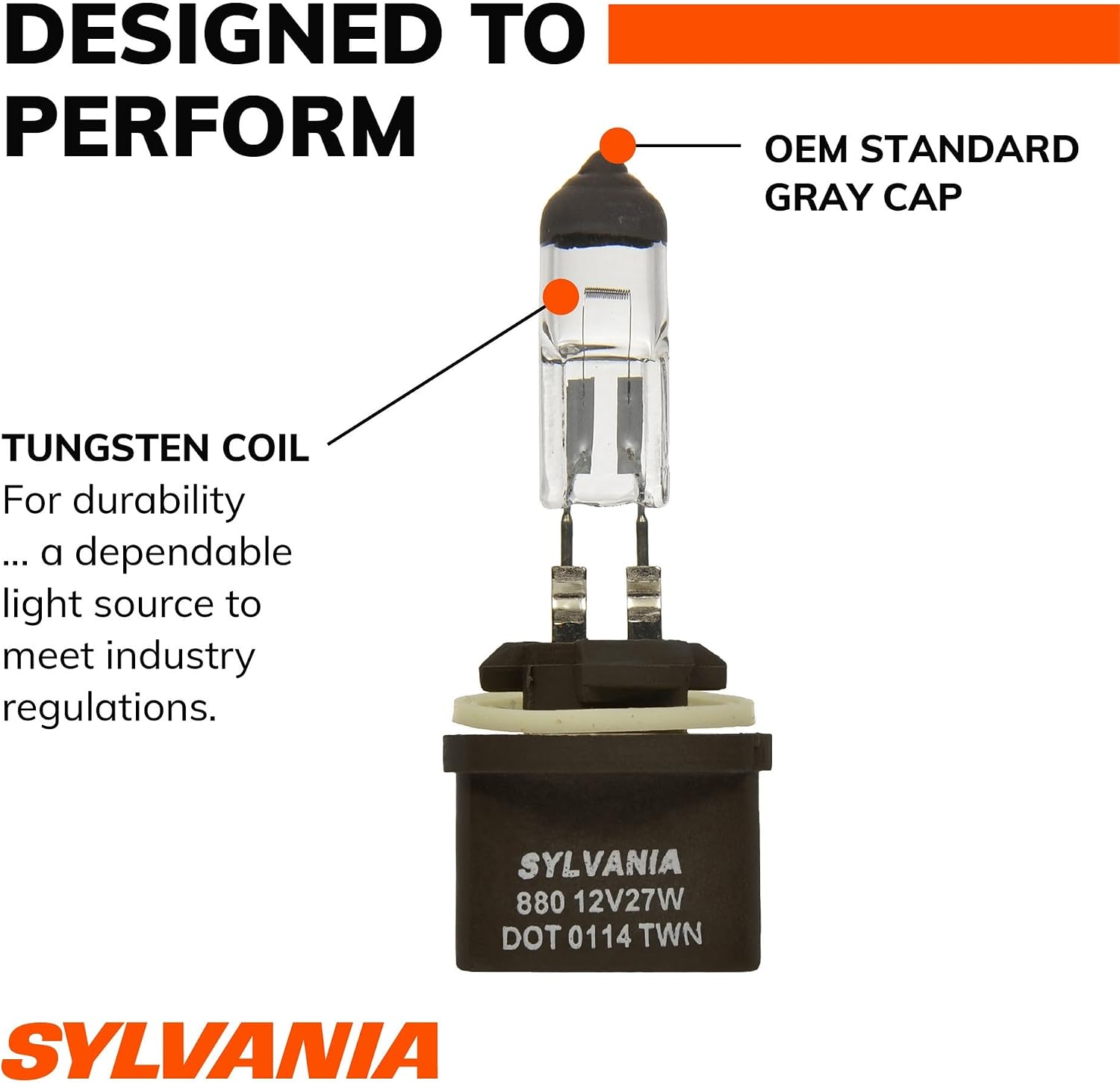 SYLVANIA 880 Basic Halogen Fog Light Automotive Bulb, 1 Bulb image 4