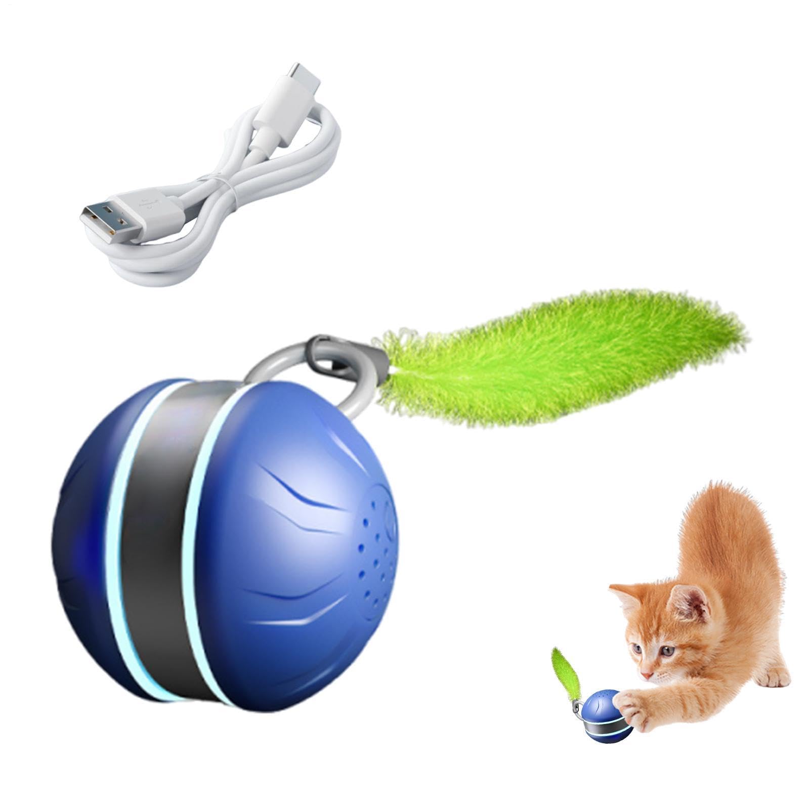 Pelota inteligente para gatos y juguete interactivo rodante con movimiento automático