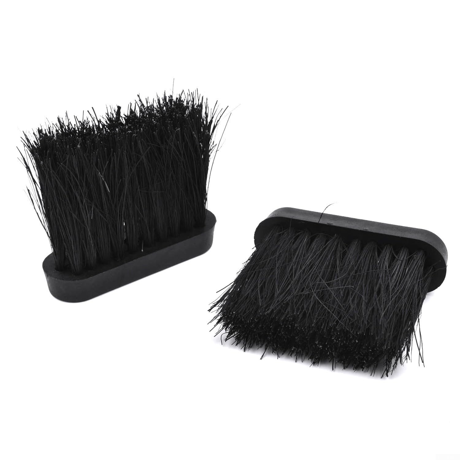2Pcs Fireplace Cleaning Brushes Oblong Black Spare Hearth Fireside for COMPANION Replacement Brush Head Refill for Cleaning for COMPANION Sets(S)