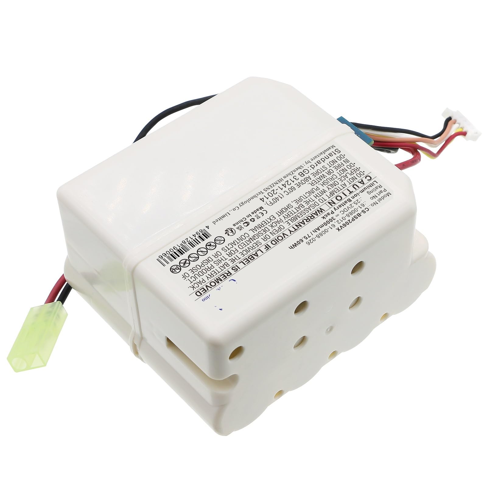 Batteria Rimovibile 25,2V 2500mAh Per Detergente JASHEN JS-AV02A02 – Ioni Di Litio