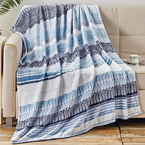 Plazatex Anissa Micro Plush Decorative All Seaon Throw Blanket 50" X 70" Blue #TOP5