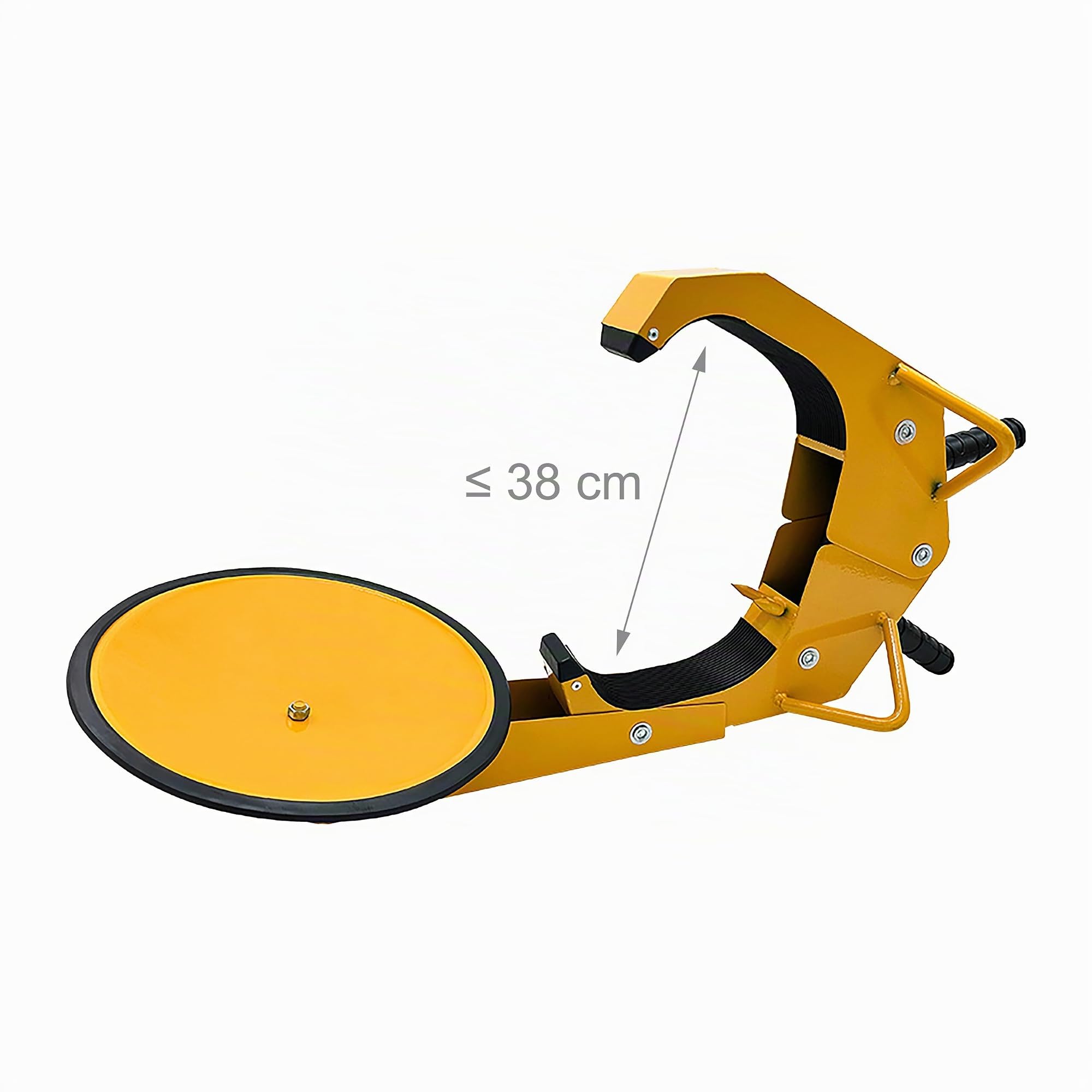 Relaxdays Sabot de Roue 15 Pouces, antivol pour Voiture, remorque, Camping-Car, 29-43x77x30,5 cm, Jaune