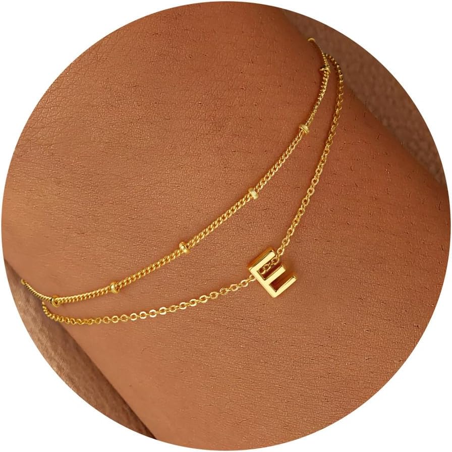 Turandoss Gold Initial Bracelets for Women, Dainty 18K Real Gold Plated Layered Letter A-Z Initial Bracelets Personalized 26 Alphabet Monogram Gold Bracelets for Women Jewelry Gifts Trendy Turandoss Gold Initial Bracelets for Women, Dainty 18K Real Gold Plated Layered Letter A-Z Initial Bracelets Personalized 26 Alphabet Monogram Gold Bracelets for Women Jewelry Gifts Trendy