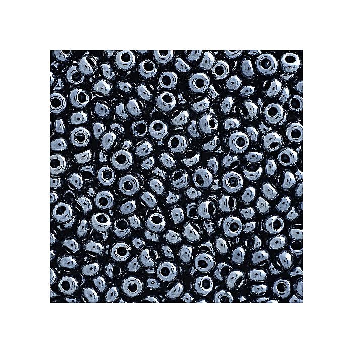 250 g Preciosa seed beads, 8/0 hematite (Rocailles Preciosa Samenperlen Hämatit) — image 1
