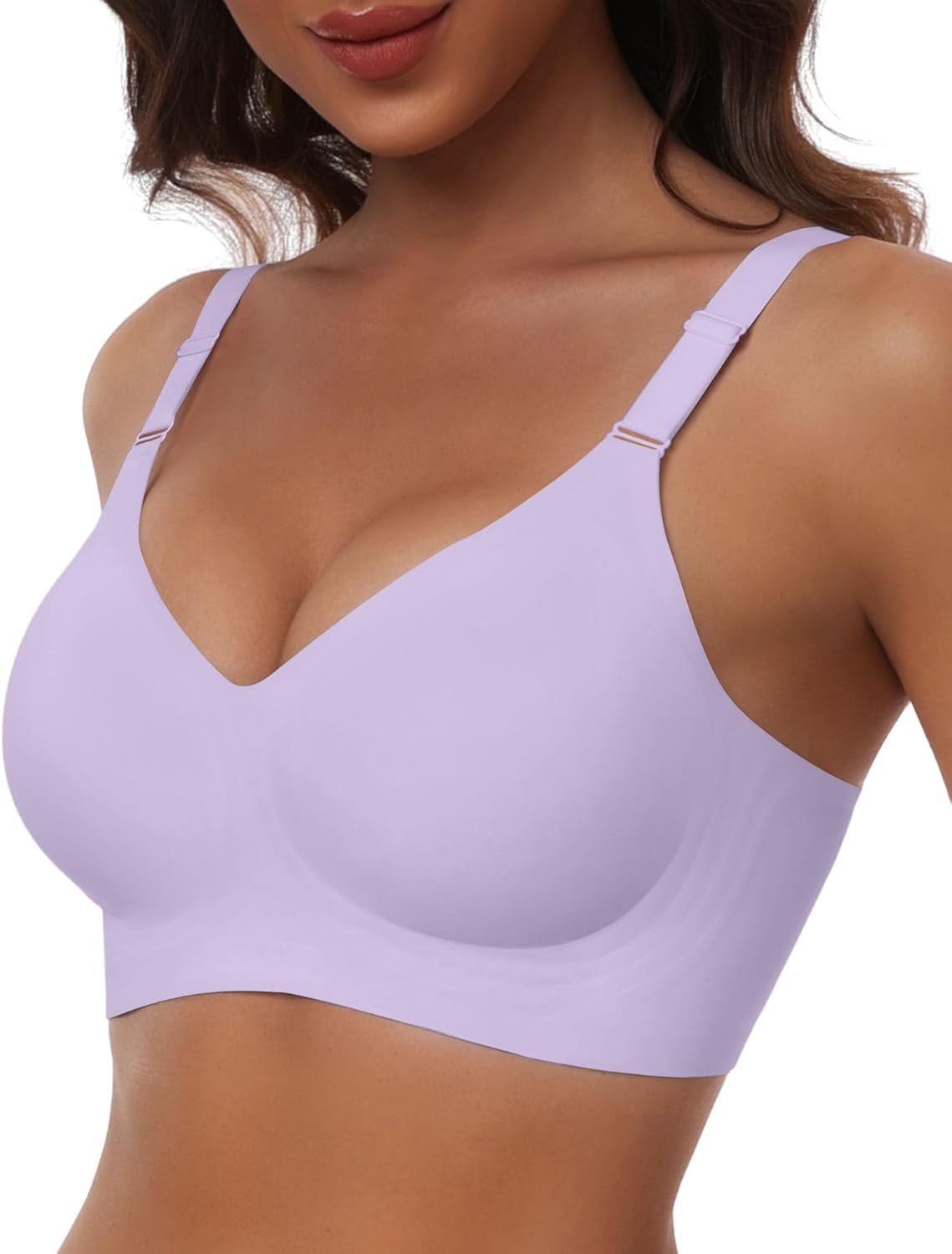 HORISUN Comfortable Seamless Full Coverage Bra for Women Wireless Bras with Soft Support Regular and Plus Size