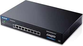 【新品】エレコム PoEスイッチングハブ EHB-UG2B08-PL2 Amazon | エレコム スイッチングハブ 8ポート 金属筺体 PoE 静音ファン