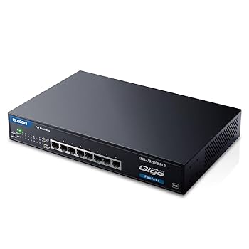 (未使用･未開封品)　エレコム スイッチングハブ 8ポート ギガビット PoE機能搭載 レイヤー2 耐熱50度 ループ防止機能 3年保証 EHB-SG2B08-PL 0pbj0lf Amazon | エレコム スイッチングハブ 8ポート ギガビット PoE