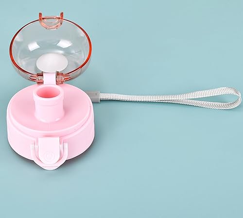 Miniatura 5 de YIKANGHENG Botella de agua deportiva, taza de agua de plástico rosa transparente de 26 onzas con popote para deportes, viajes y aire libre (rosa)