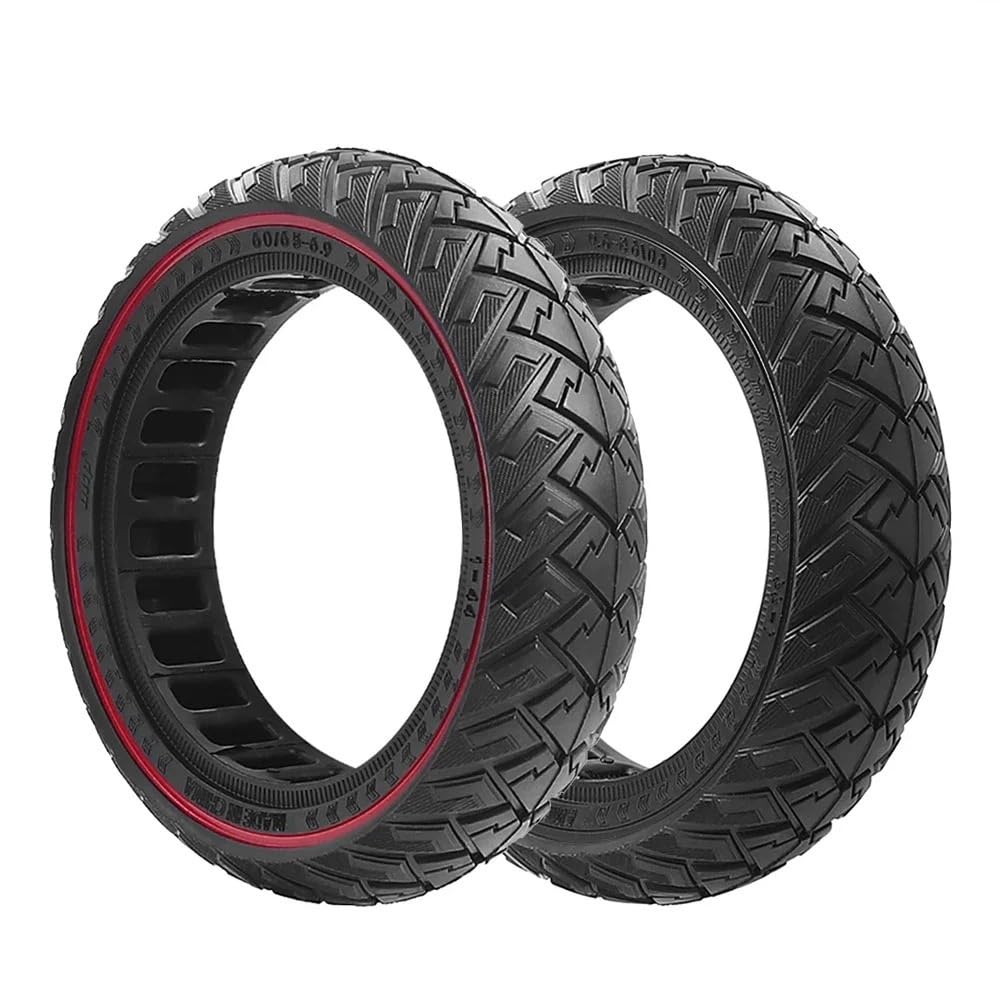 Ruedas Macizas Neumático sólido 60/65-6,9, neumático sin cámara for patinete eléctrico, neumático de rueda trasera no neumático(Black)