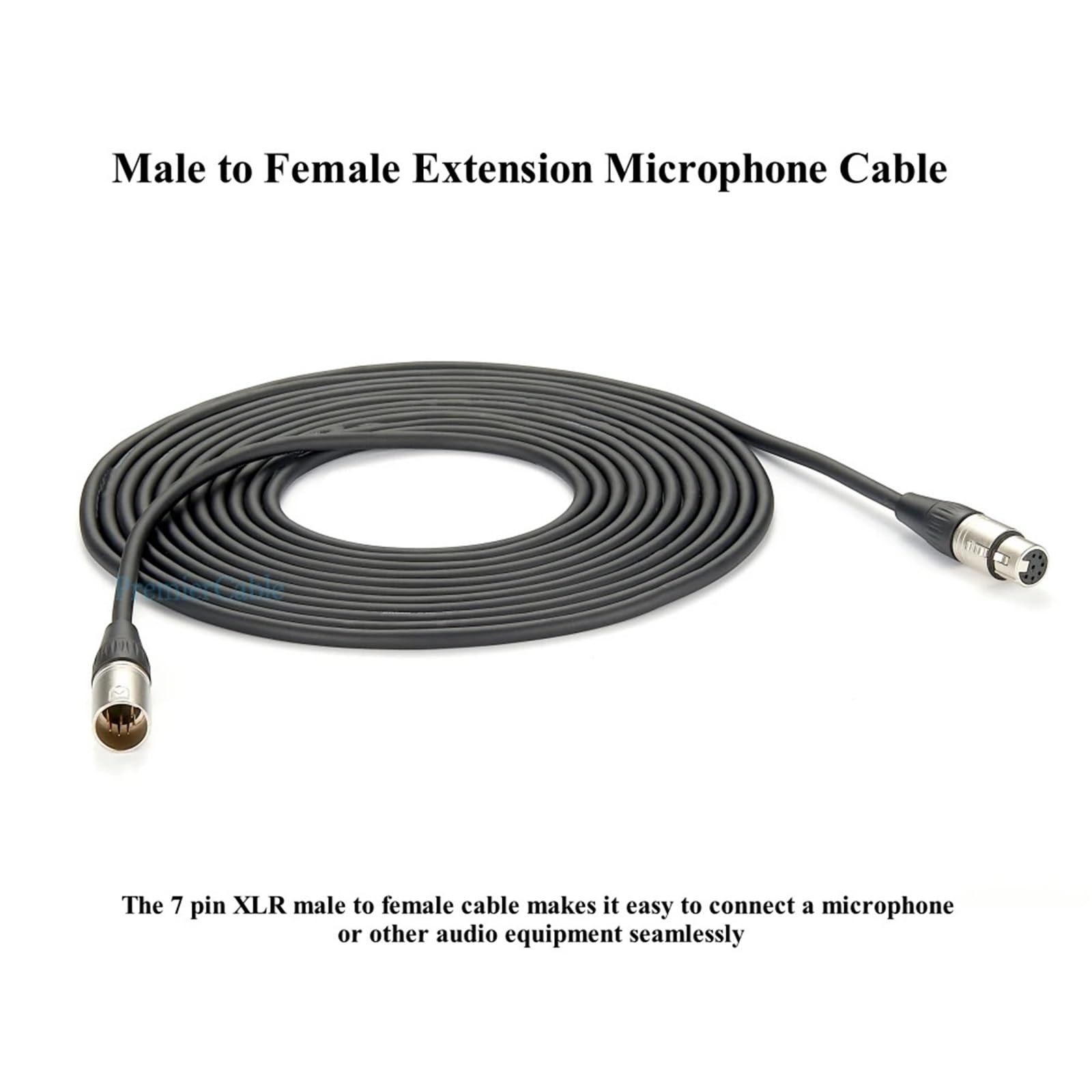 Cavo for Microfono a Tubo XLR a 7 Pin Cavo di prolunga XLR Maschio-Femmina Cavo connettore Audio XLR for Microfono e Audio