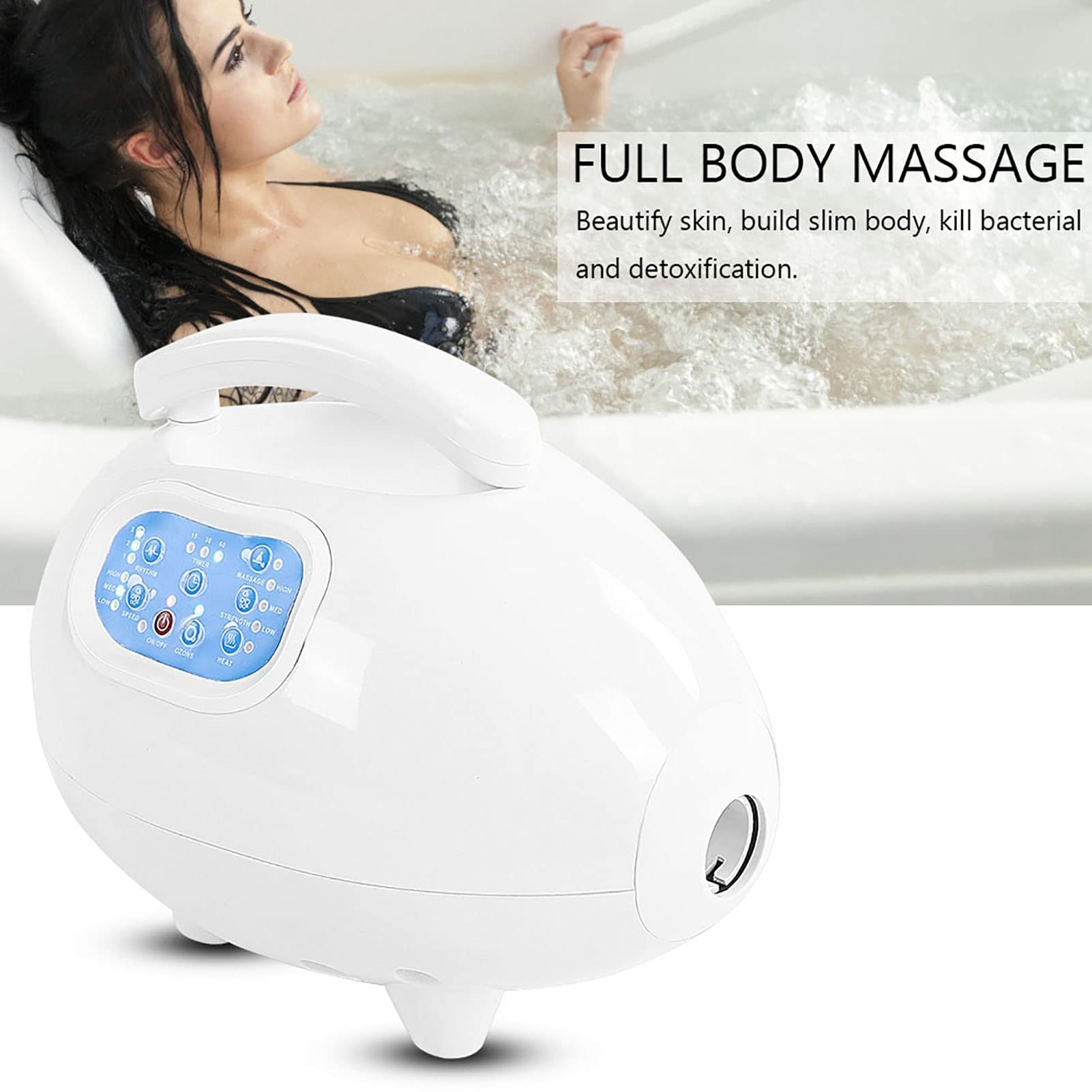 Brrnoo Machine de soin à bulles d'eau, tapis de bain thermique, spa relaxant avec massage corporel