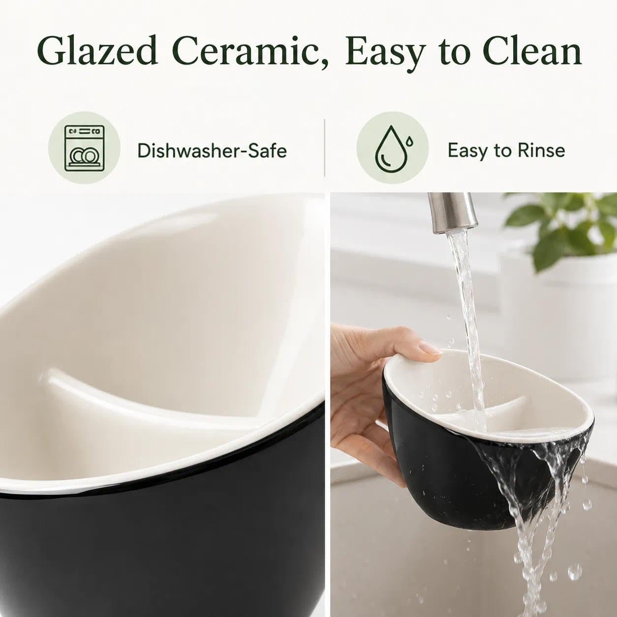 Tazza da tè con infusore, in ceramica, 30 ml, filtro integrato per foglie sfuse, filtro separatore integrato, lavabile in lavastoviglie per casa e ufficio e birra monodose