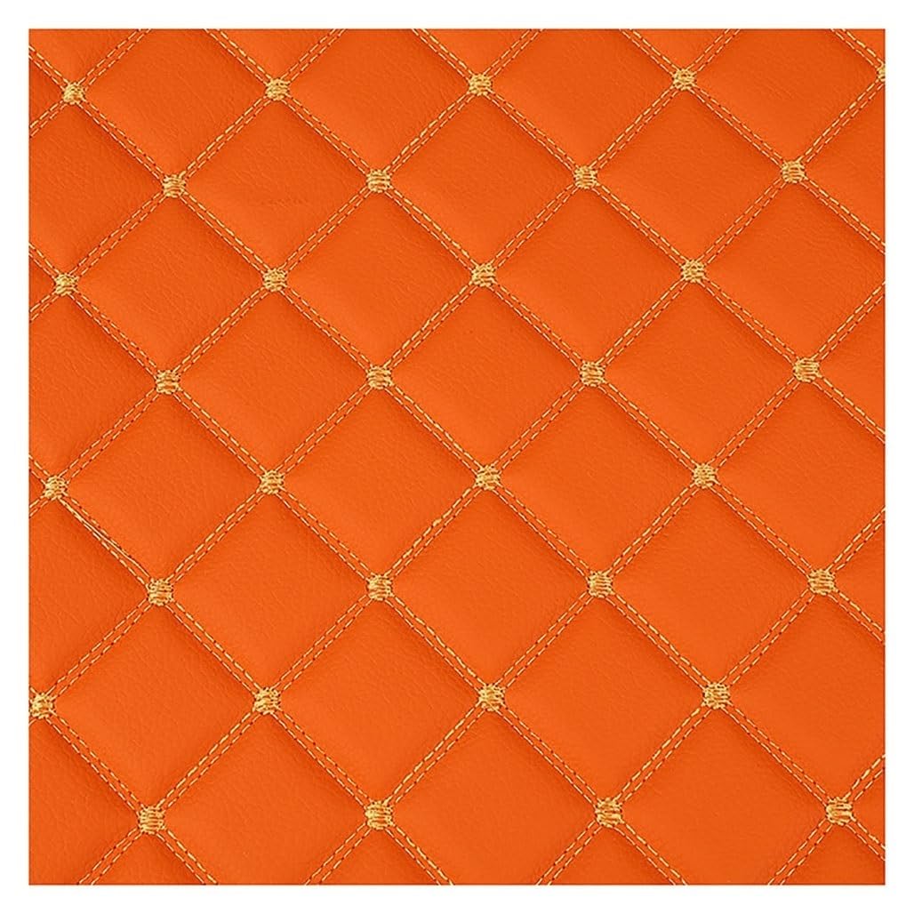 Polipiel sintética para tapizar y renovar asientos dañados, rollo naranja de 1.6x4m