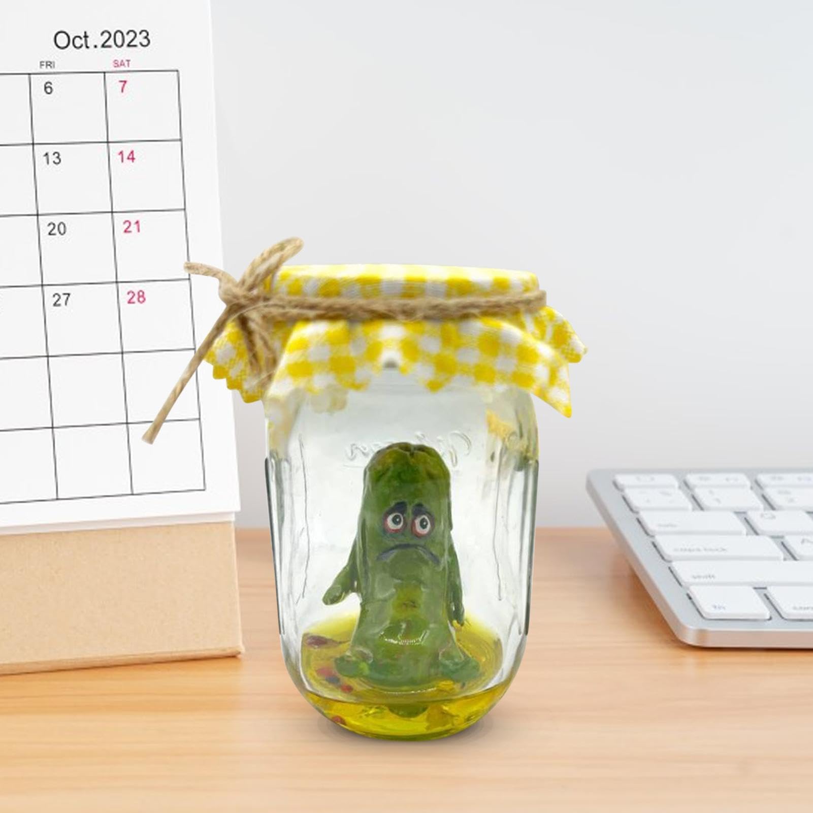 Gurken-Glas-Figur, Schreiende Miniatur-Glasgurke, H Produktbild-Vorschau 2