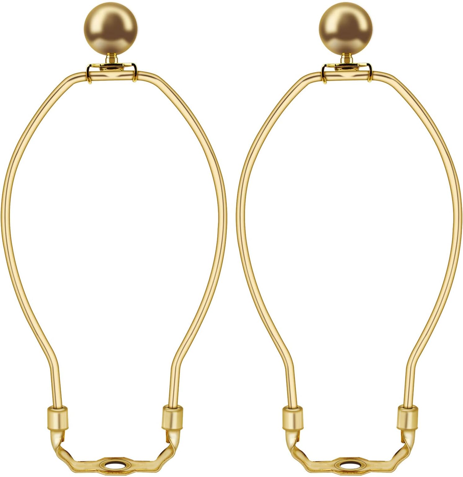 Gold Heavy-Duty Lampshade Holders - 2sets, Detachable for Floor, Table & Wall Lamps, Chandelier (6 Inch)