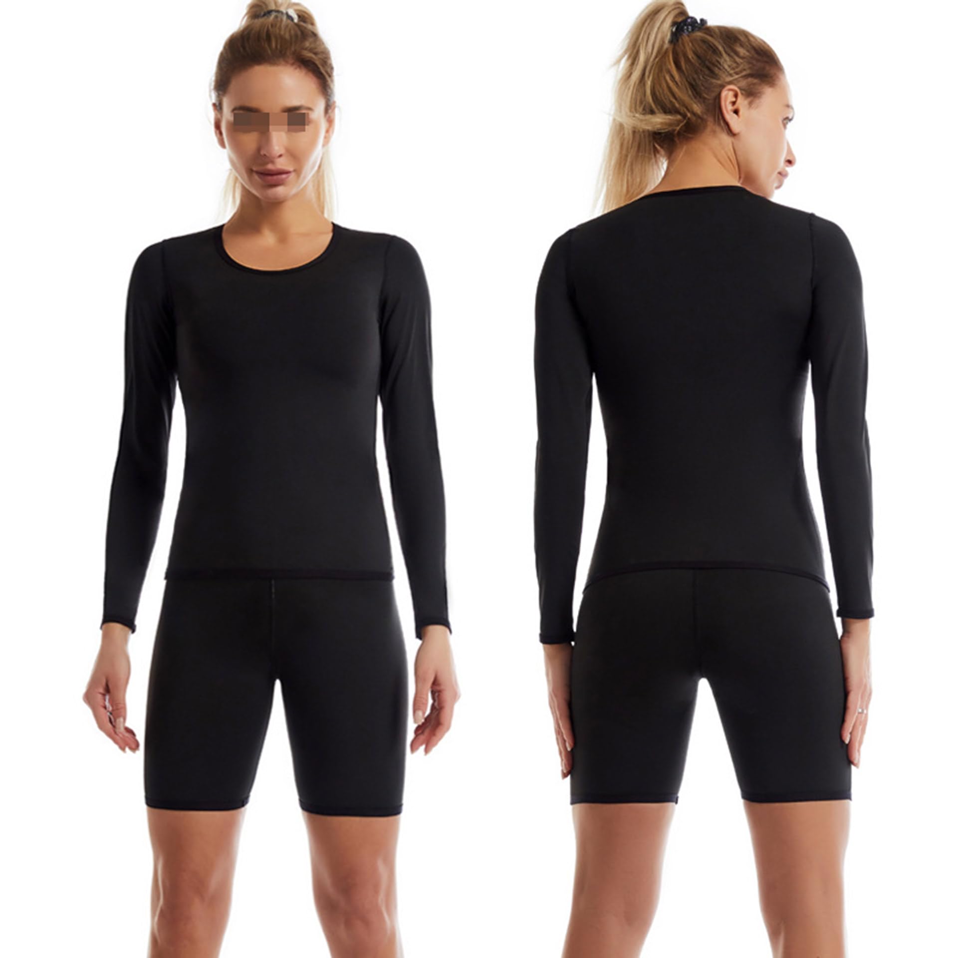 Vêtement De Sudation, Sudation Femme Amincissant, Combinaison Sudation Femme, Tenue De Sudation pour Fitness Running Jogging, Haut De Sudation Et Shorts De Sudation