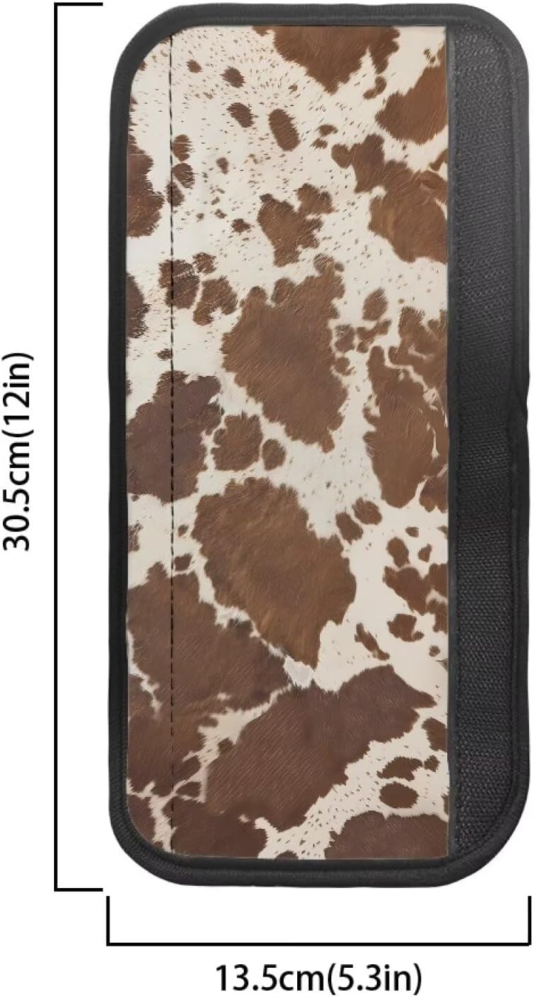 Cowhide Refrigerator Door Handle Covers Set of 2, Anti-Skid Kitchen Appliance Mat for Fridge Dishwashers Microwave Machine Washable Fridge Cover