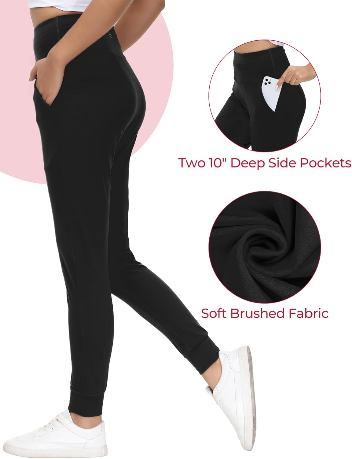 ALONG FIT Sweatpants for Women, Joggers for Women, Leggings with Pockets for Women, Yoga Pants, Cargo Pants Women - Image 3