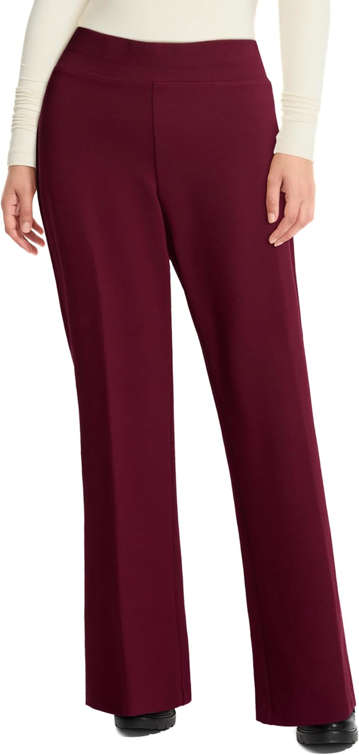 Anne Klein Women's Stretch Pull-on Wide-Leg Pant