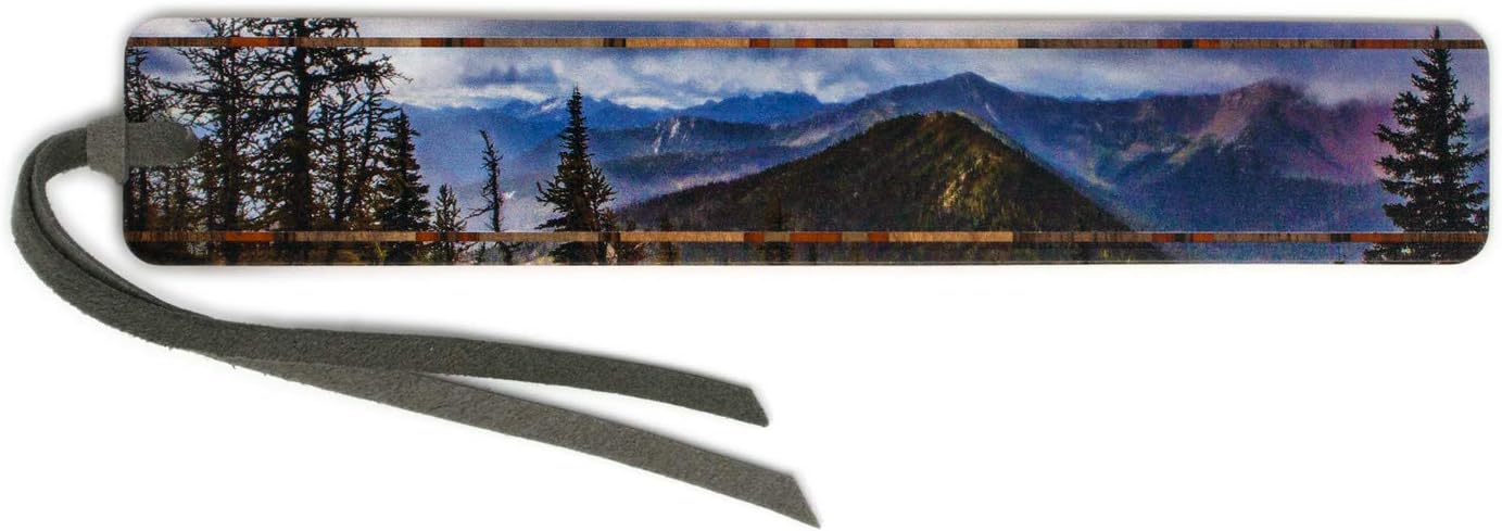 Personalized Mountain Ridge Wooden Bookmark – Custom Gift – Made in USA - Also Available Without Personalization