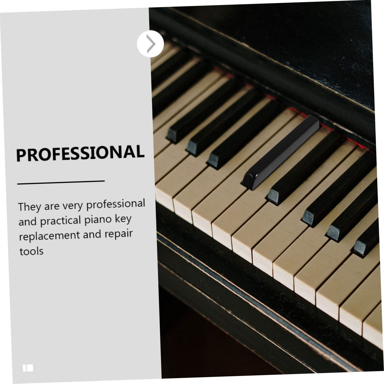 Abaodam 88pezzi Piano Keytops Resistente Per Riparazione Tastiera Completo Di Parti Per Pianoforte Accessori Per Musicisti Professionisti e Amatoriali