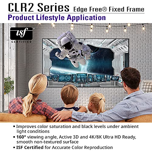 Image of Akia Screens ALR Projector Screen 103 Inch 16:9 - 4K /8K Ceiling Light Rejecting (CLR2) - 0.9 Gain - Short Throw & UST Compatible - Edge Free Fixed Frame - Indoor Home Theater Screen AK-NB103H-CLR2.