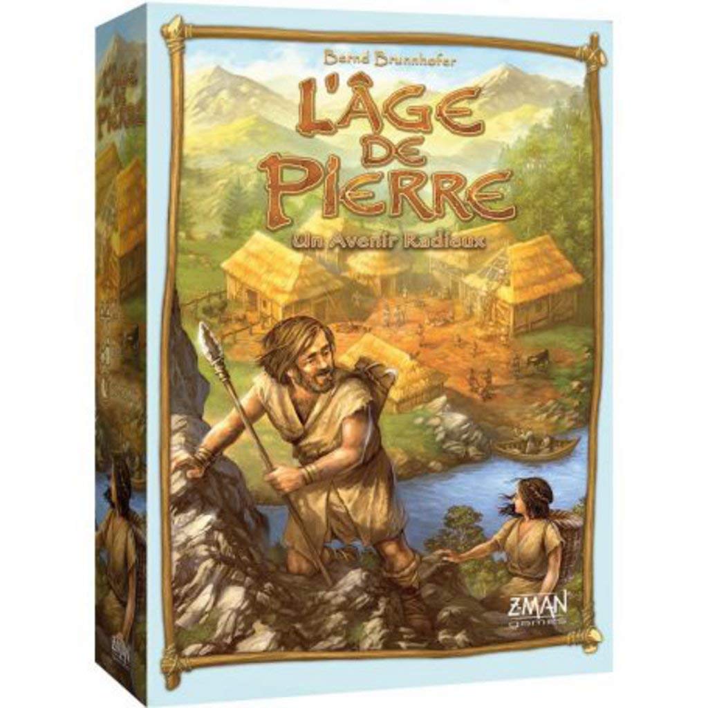 Asmodee - L’ÂGE DE Pierre - Jeu de Société pour Enfants dès 10 Ans -Jeu de Gestion de Ressources - Univers de La Préhistoire - 2 À 4 Joueurs - 60 À 90 Minutes - Version Française - Z-Man Games