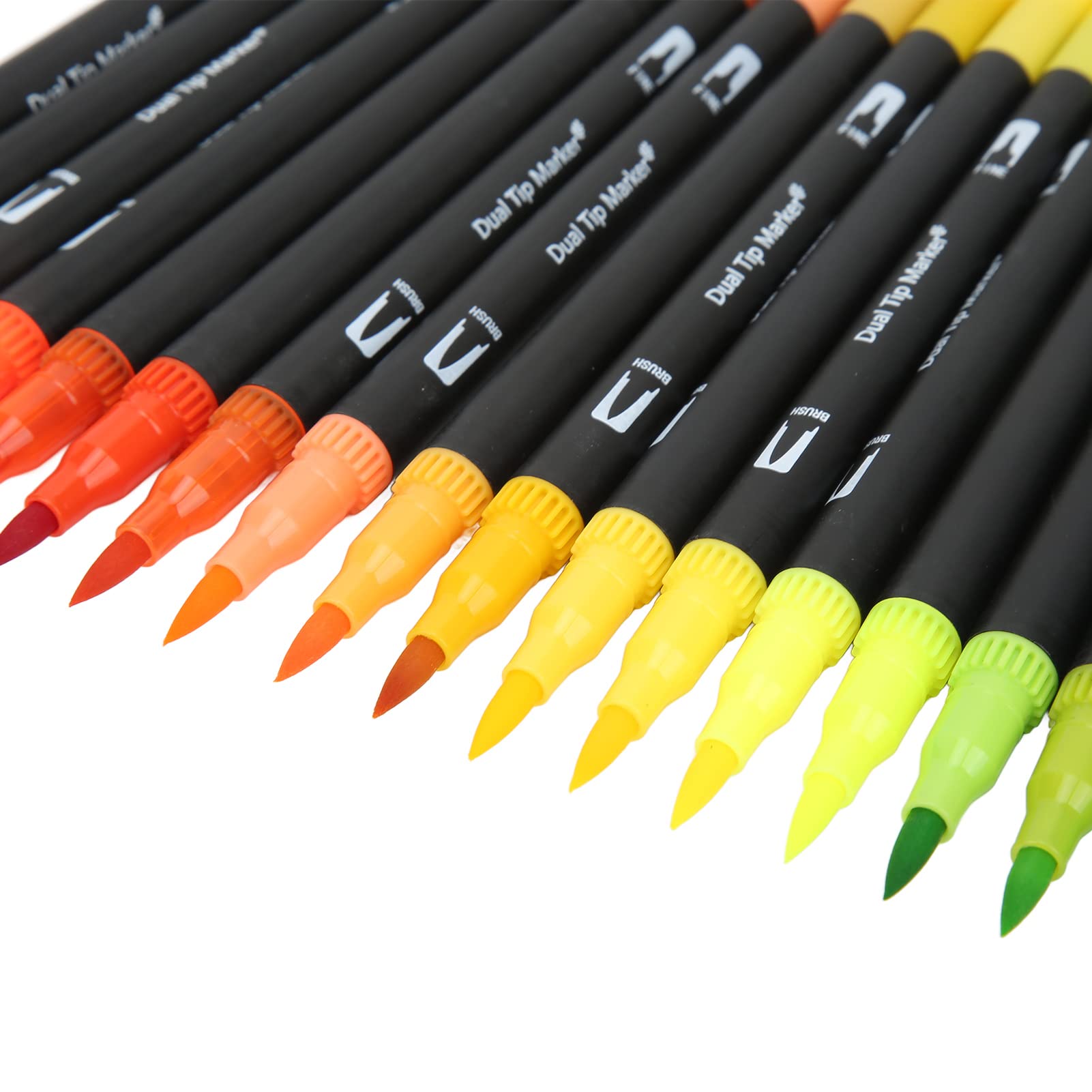 120 Farben Doppelspitzige Fineliner-Marker, Aquarell-Pinselstifte mit 0,4 mm feiner Spitze und flexiblem Pinselansatz, transparente Aufbewahrungsbox für Erwachsene und Kinder zum