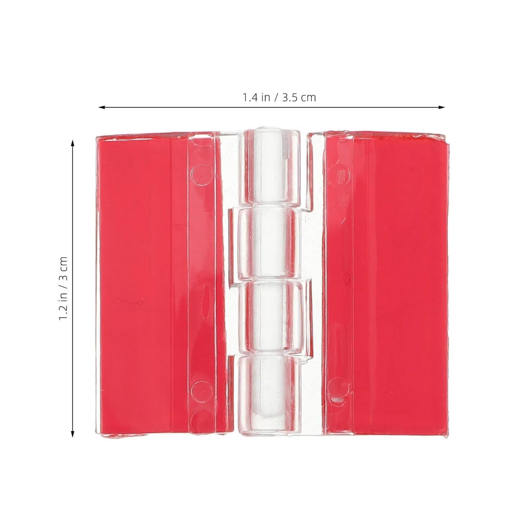Bisagra de puerta reversible con cierre automático Bisagra Autoadhesiva Transparente Multifuncional De 4 Piezas(3.5X3X0.5CM)